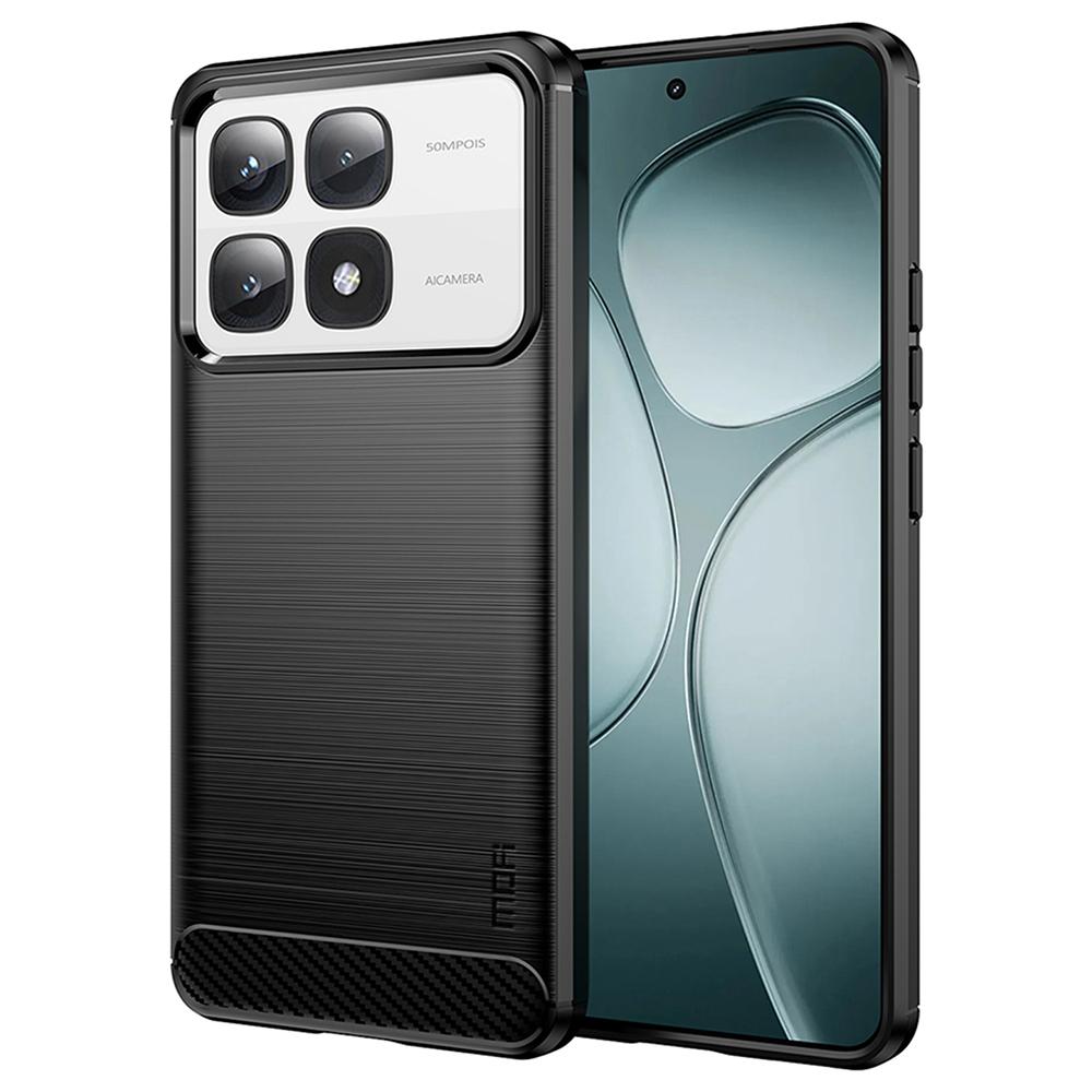 MOFI JK TPU Series-1 For Xiaomi 14T Pro/14T Case Carbon Fiber Texture TPU Soft Phone Cover