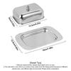 1PC Stainless Steel Butter Dish with Lid Handle Cover Design, Solid Cheese/Butter Container with Cover, Dessert Cheese Bread Box