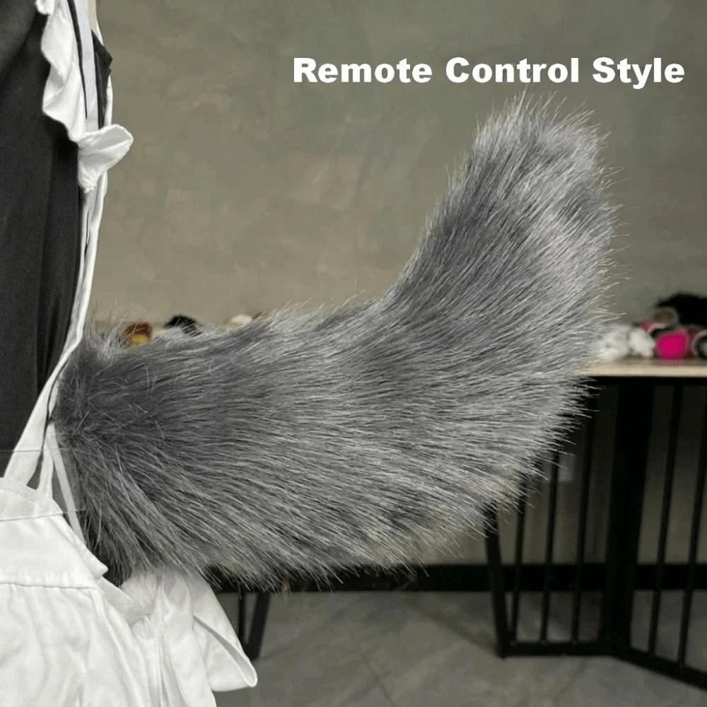 Fluffy Car Wagging Moving Tail Rechargeable Motorcycle Tail Ornament All Vehicles