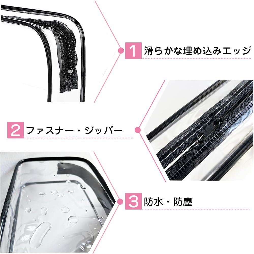 PVC Makeup Clear Vinyl Large Perfect for Everyday Business and with Makeup Brush Bag Sizes Pouch, Pouch, Multifunctional, Capacity, Waterproof,
