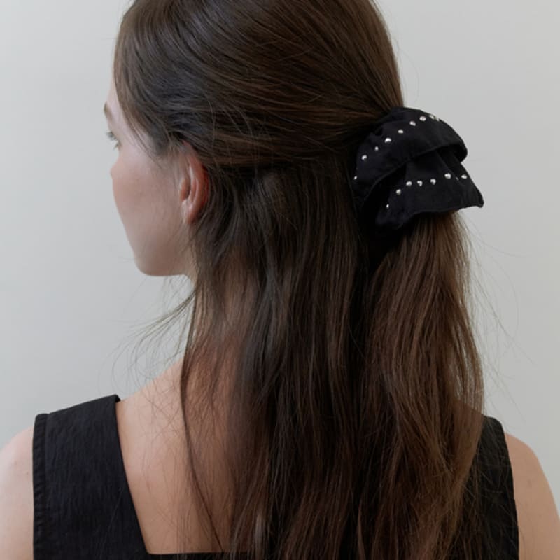 KINDABABY Stud Line Scrunch - Black (2color)