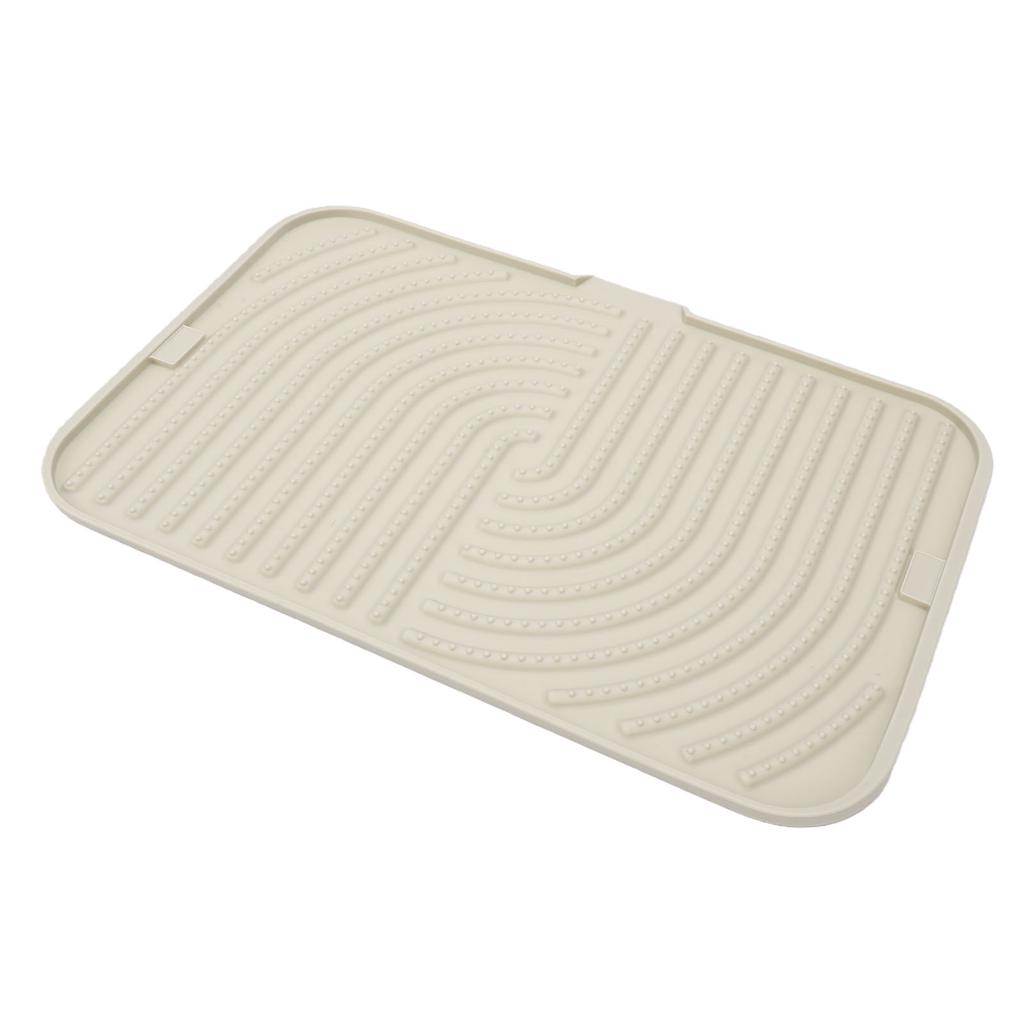 Silicone Dish Drying Mat with Slope Drain Design Non Slip Sink Dish Drying Rack Mat for Kitchen Counter