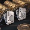 PaPa Coin Push Card Decompression Toy: Black Metal Finger Spinner for Stress Relief & Student Relaxation