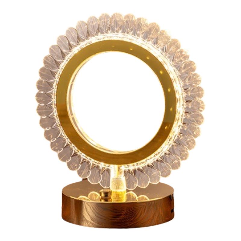 

Перезаряжаемый настольный светильник Акриловый трехцветный диммируемый прикроватный светильник Спальня Общежитие Столовая Офис Украшения для спальни Настольная лампа