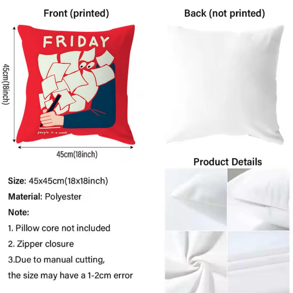 People Living In a Frame Cushion Cover Comfortable Reversible Pillow Cover Ideal for Car Sofa Bedroom & Beyond