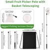 Fruit Picker Pole Fruit Picker Pole With Basket Ergonomic Gadget Professional Equipment Catcher For Picking Harvesting