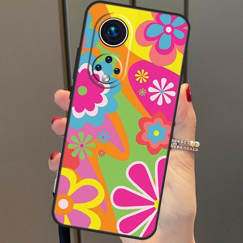 

Крутые цветы Хиппи Бохо Флоральный Для Huawei P40 Lite P20 P30 Pro Nova 9 Nova 5T P Smart 2019 Чехол Для Honor 50 8X 9X 10i Honor 50 Lite