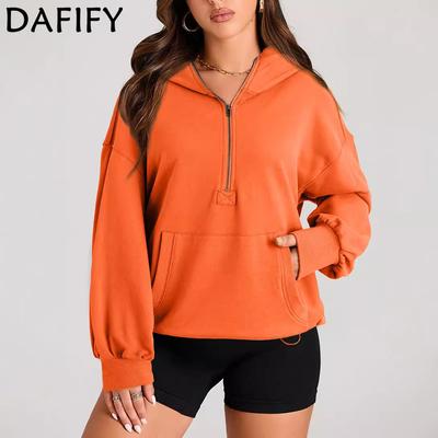 Sudaderas y sudaderas con capucha de manga larga con estampado de color sólido informal a la moda para mujer