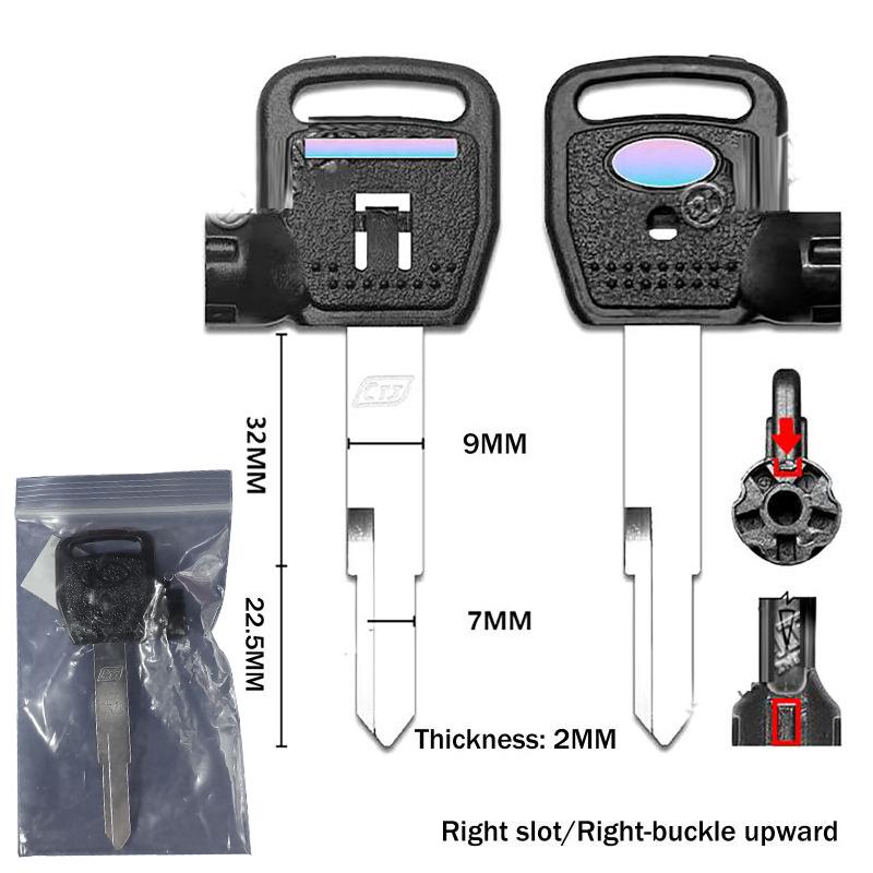 

1Pcs Blank Key Motorcycle Replace Uncut Keys For Scooter Magnet Anti-Theft Lock Racing
