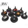 Small Animal Holiday Headwear Pet Halloween Witch Hat, Bows/Pumpkins Decor, Adjustable Felt Store Promotional Accessory Costume Accessory, Lightweight