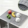 58x43cm Silicone Slope Drain Pad Dish Tableware Food and Vegetables Drying Mat Kitchen Counter Anti Slip Insulation Drainage Mat