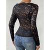 Spring And Autumn New Women'S Versatile Long Sleeve Daily Business Commuter Elegant Comfort Sexy Bottom Shirt Top