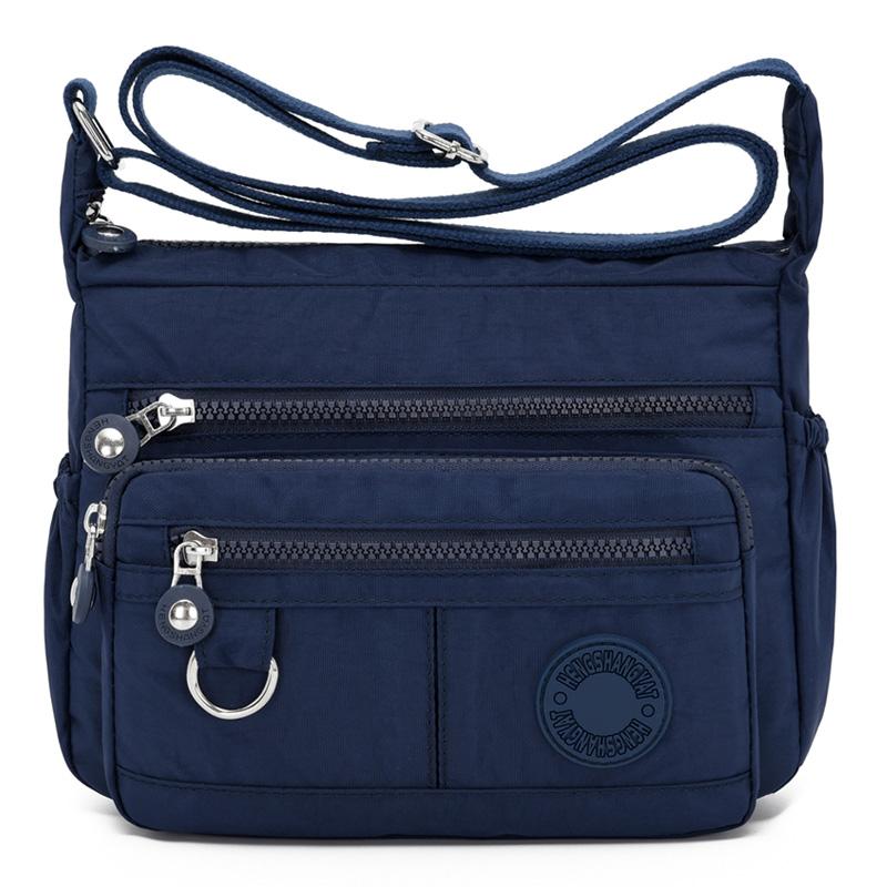 Bolsa feminina transversal grande capacidade bolsa de ombro de nylon bolsa de mãe estampada