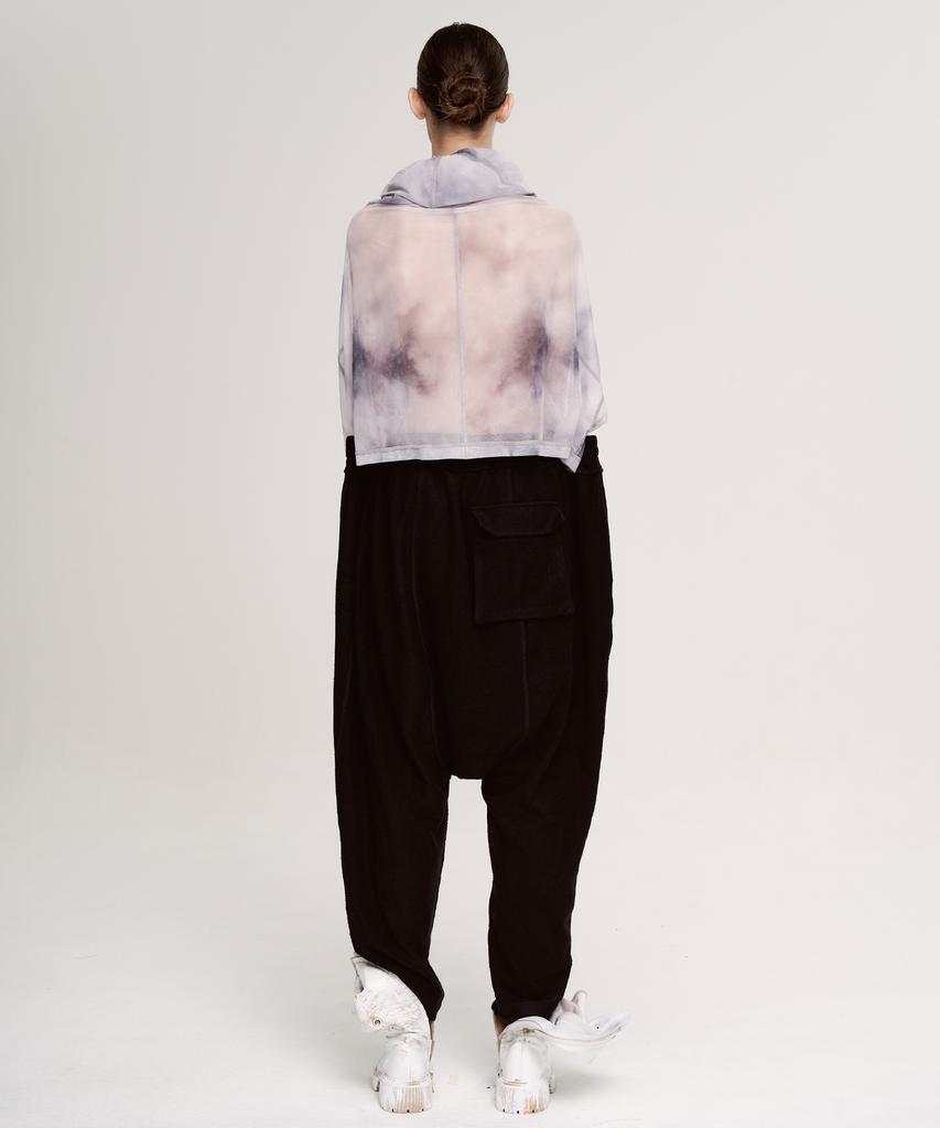 Aseupalageoseu Asymmetrical Pocket Waist Snap Baggy Pants