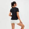 LU Fitness Wear Women's Quick-Dry Short-Sleeve Yoga & Running Top - Breathable Pilates & Training Shirt