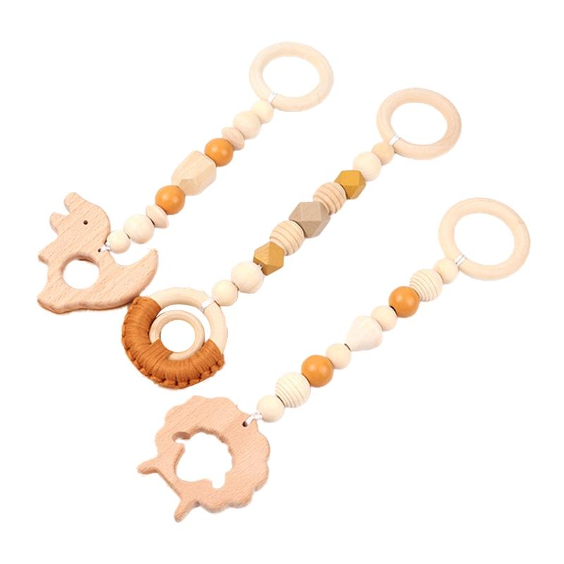 

3 шт. Детская гимнастическая рамка динозавр овца подвески в виде животных коляска погремушка прорезыватель игрушка коричневый