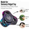 Fox Tri 1.8'' Fidget Spinner with Steel Beads, Luminous Metal Spinners Toy, Premium Bearing 2~4Min, Autism Sensory ADHD Anxiety Focus Meditation