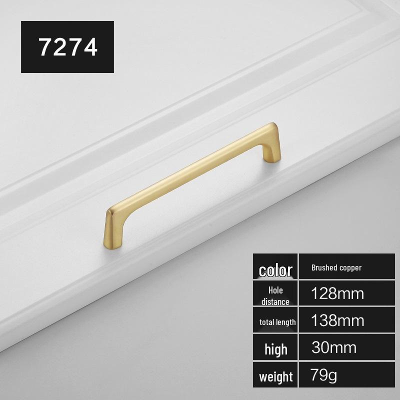 Modern Gold and Black Zinc Alloy Cabinet and Wardrobe Door Handles