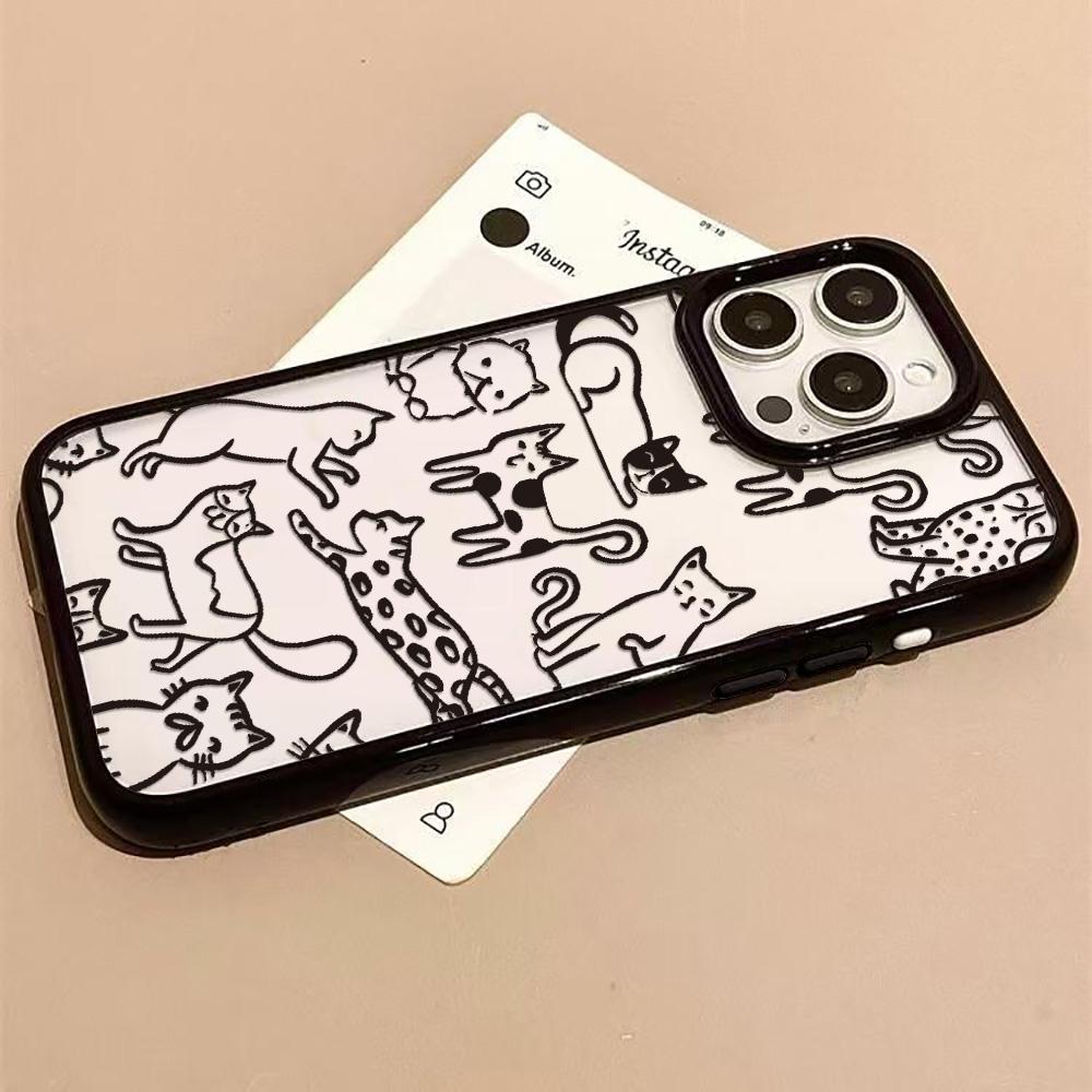 Acrylic Phone Case For iPhone 11 13 16 ProMax Case iPhone 13 14 15 ProMax 12 13 ProMax Case Samsung A55 A05S A54 A06 S22 A15 S23 A12 A22 A52S Cartoon