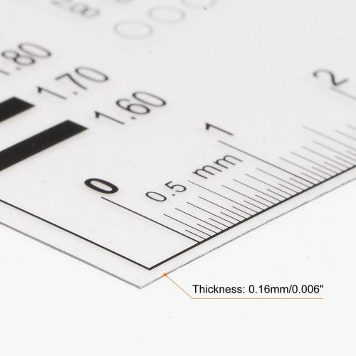 uxcell High-Precision SEC Size Estimation Chart, 8cm Cover Transparency Defect Detection Film Ruler for Measuring Diameter and Line Width