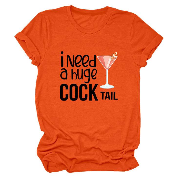 I Need a Huge Trendy Plus Size Women's Crew Neck Short Sleeve T-shirt