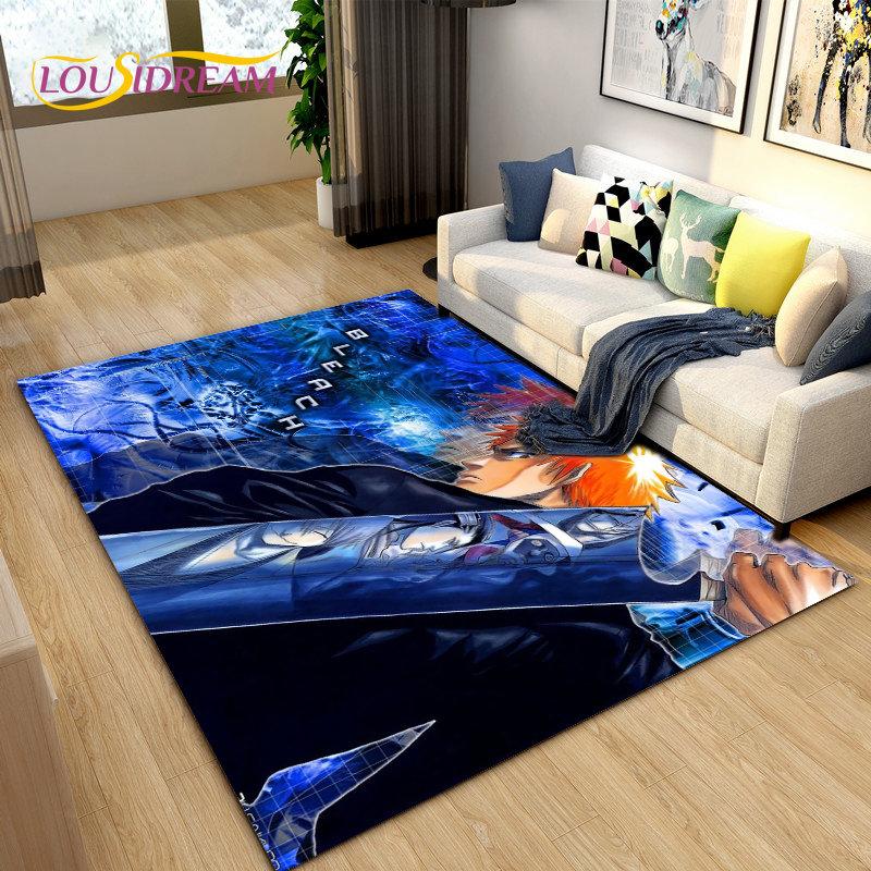 Anime Bleach Japan Cartoon Area Rug Large,Carpet Rug for Living Room Bedroom Sofa Doormat Decoration,kid Play Non-slip Floor Mat