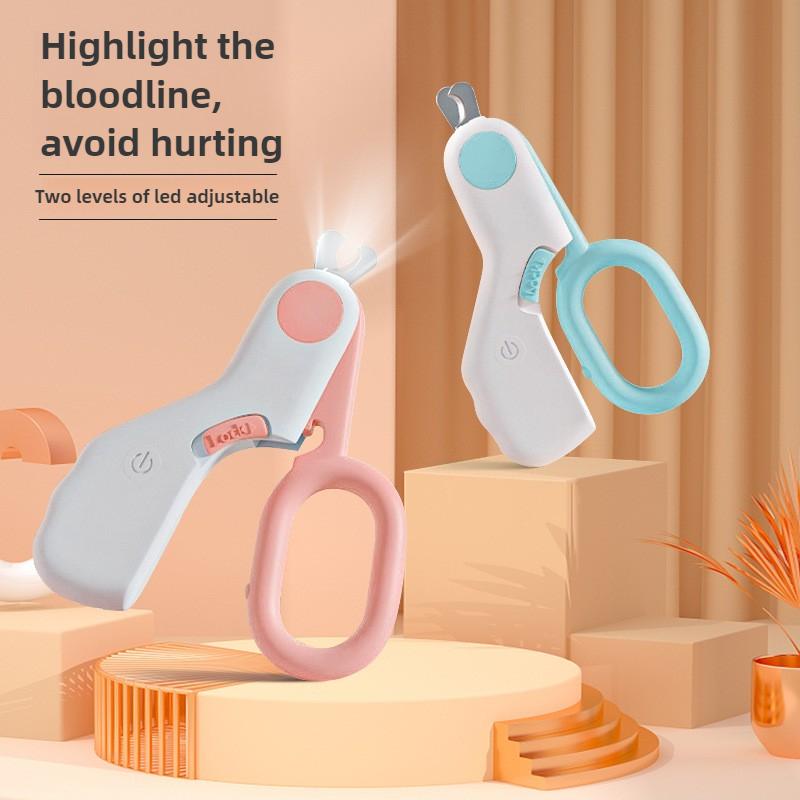 Portable Mini Pet Nail Clippers with LED Light for Safe Grooming Essential Tool for Cats Dogs Cat Assessories