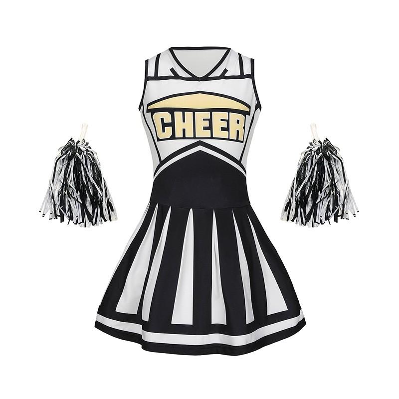 Kids Cheerleading Uniform Girls Dance Performance Dress Cute Sports Meet Outfit