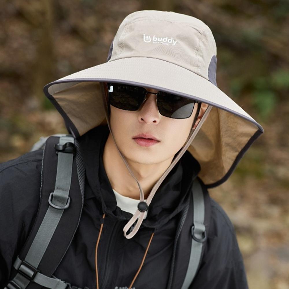 

Anti-UV Beach Cap Breathable Fisherman Hat New Sunscreen Hat Spring Summer сірий