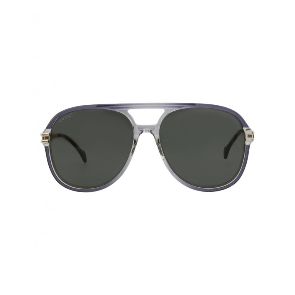 

Солнцезащитные очки Gucci Aviator Style из ацетата серые, серебристо-серые