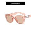 William Chan Style 2022 Korean Square Sunglasses with Paperclip Buckle Decoration