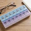 Modern Simplified Plastic Pill Box With Sealed Lids And Multigrid Storage For Daily Medication