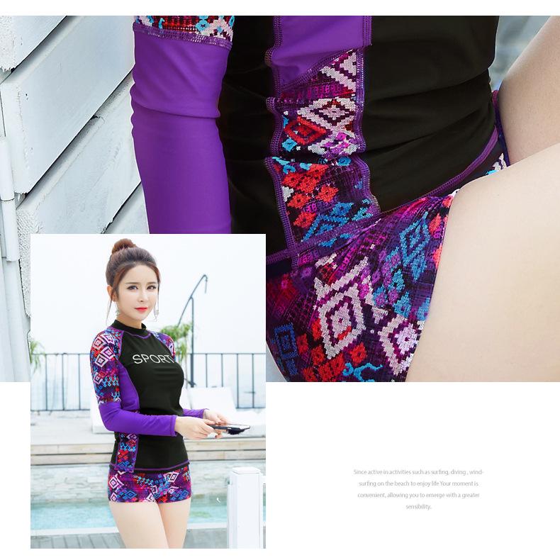 2018 Women's Two-Piece Long Sleeve Wetsuit: Snorkeling, Surfing & Yoga Suit with UV Protection