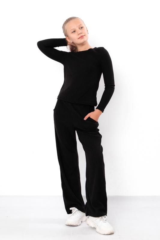 

Tracksuit (girls) – Long Sleeve Top & Pants, Casual Everyday, Demi-season, 6457-046-1 HC 140 чорний