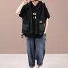 Plus Size Denim Vest Female Hooded Women and Fall Loose Zipper Cardigan Vest Jacket Sleeveless Jacket Female
