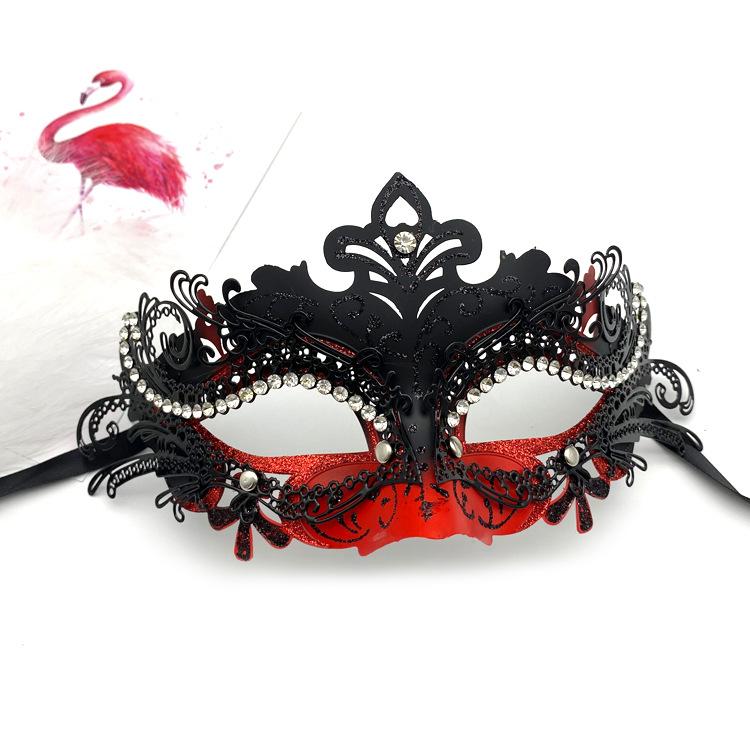 Mască de Prințesă cu Strasuri pentru Jumătate de Față - Acoperire Glamuroasă pentru Ochi pentru Balul de Halloween