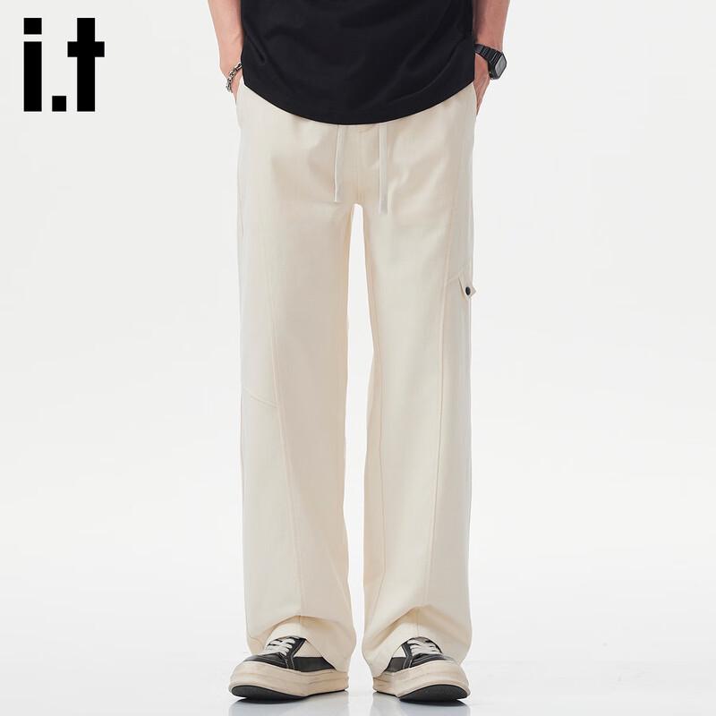 Izzue IT Men's Loose Straight-Leg Cotton Casual Pants