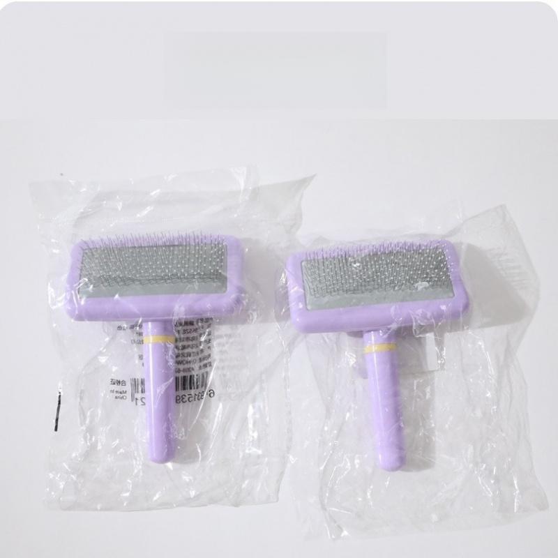 Airbag Needle Pet Brush Plastic White Dot Dog Comb White Grip Pet Comb