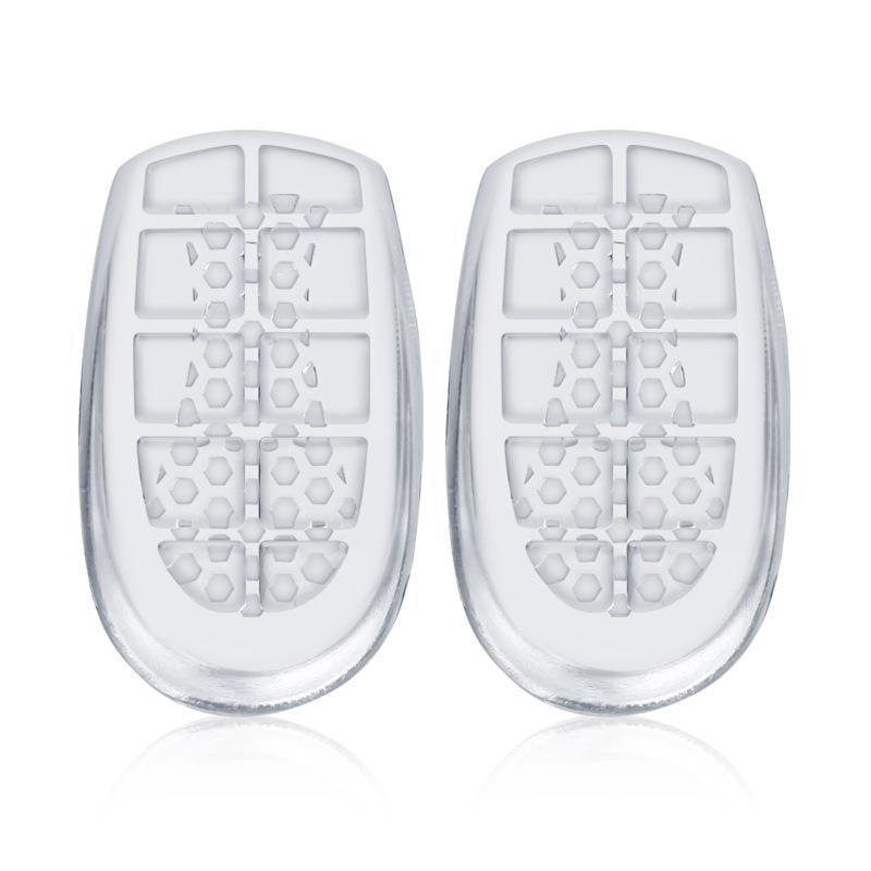 Гелевая подпяточник, амортизирующая, мягкая, спортивная стелька, противоскользящая, самоклеящаяся, невидимая, половинный размер Clear S