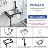 Small Single Slot Wash Basin Stainless Steel Wall-mounted Sink Kitchen Simple Dish Washing Basin Sink