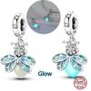 Charms Plata De Ley 925 copper Original Devil's Eye Perfume Bottle Bow Silicone Spacer Beads Women Bracelet DIY Zircon Pendants