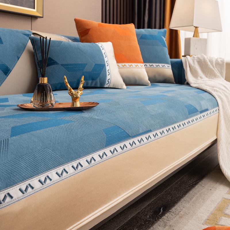 Chenille Sofa Cushion Four Seasons Universal Backrest Towel Cover Cloth Affordable Luxury Style Non-Slip Sofa Cover
