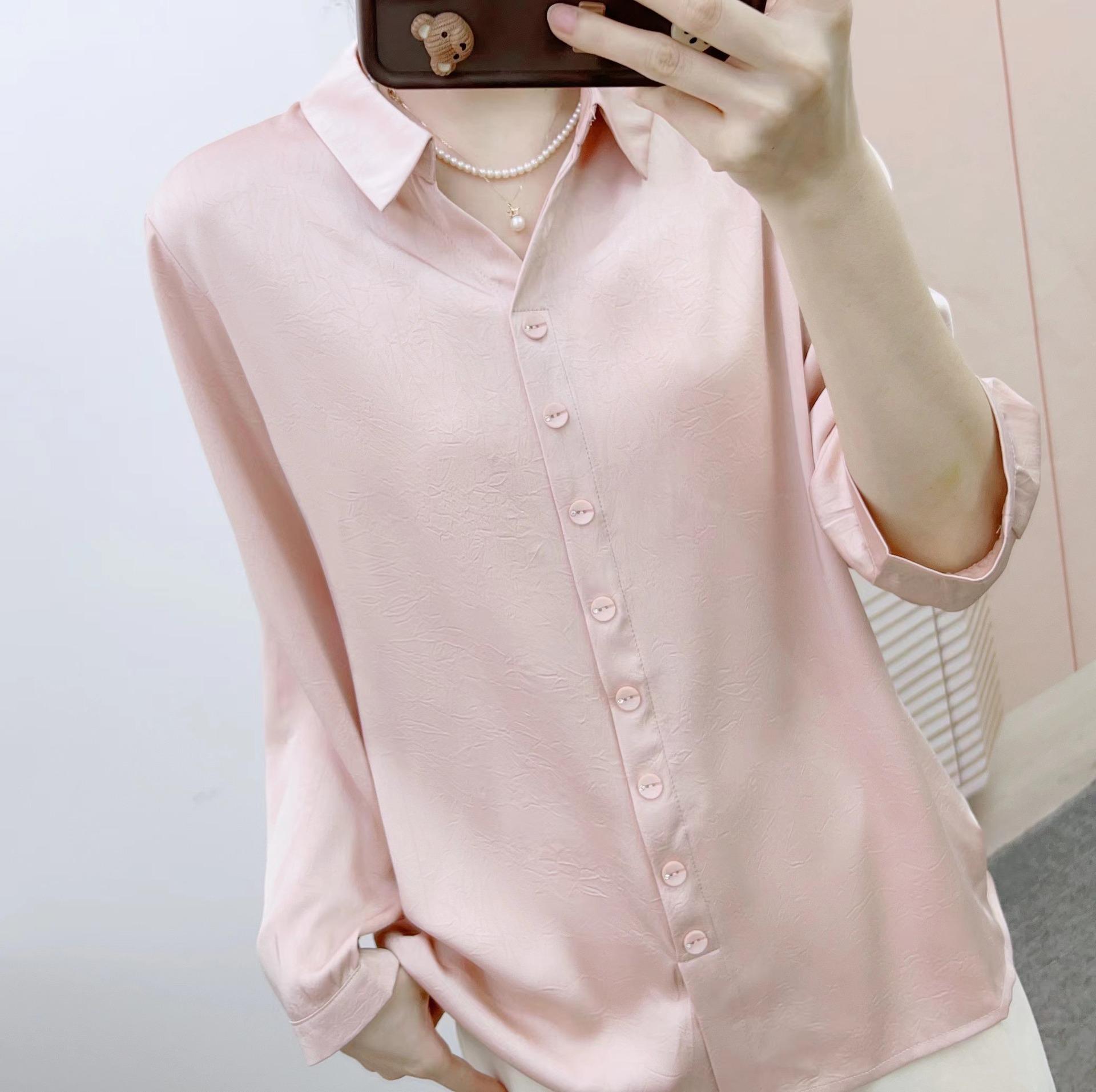 

Spring 2026 Versatile Solid Color Long-Sleeve Pullover Top XL (45-54kg)