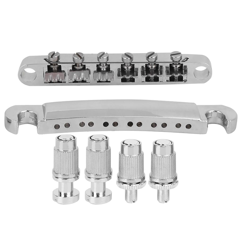 Electric Guitar Bridge Full Set 12 String Zinc Alloy Silver Guitar Parts Accessories