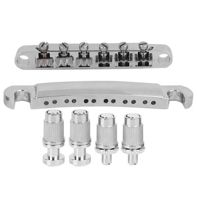 Ponte Chitarra Elettrica Set Completo 12 Corde Lega di Zinco Argento Parti Accessori per Chitarra