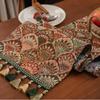 Flower Pattern Tablecloth Vintage Table Cover High-end Jacquard Table Runner  Dinner Party