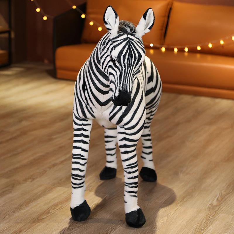 Simulation Zebra Puppe Plüschtier Zoo Fohlen Puppe Kinder Beruhigungspuppe Shooting-Requisiten