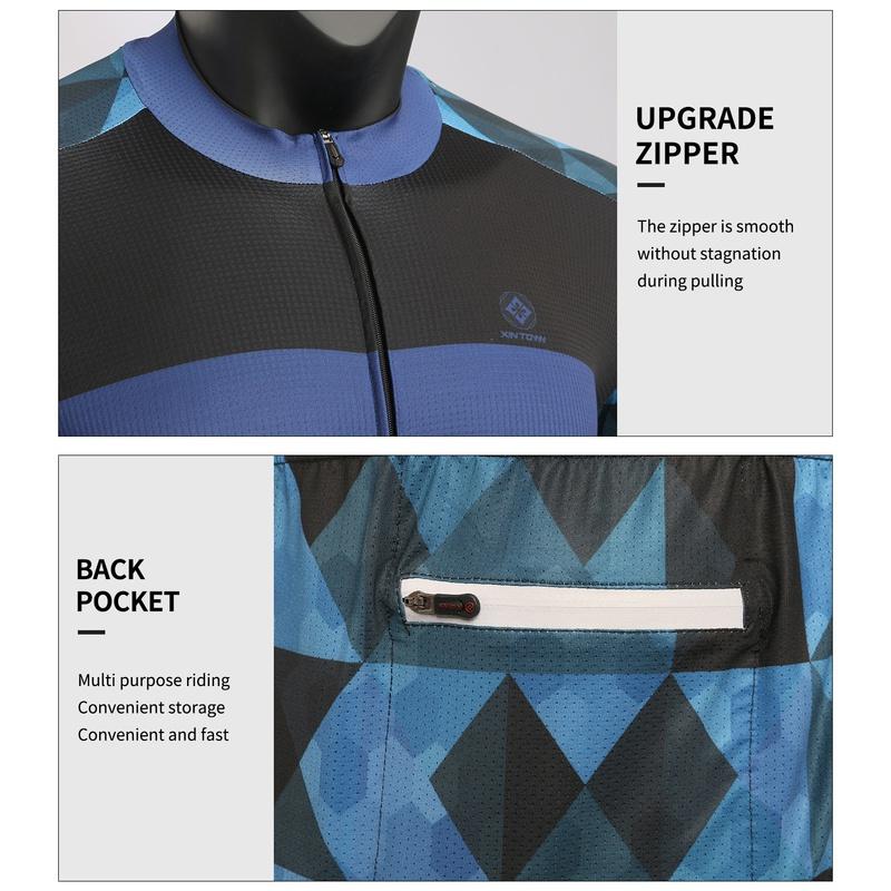 Respirável equitação bicicleta jerseys conjunto de roupas de ciclismo secagem rápida dos homens manga longa roupas terno usar calças justas