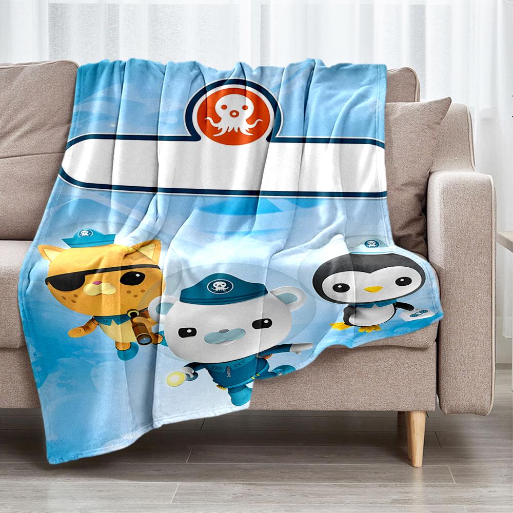 The Octonauts Theme Printed Blanket - Perfect for Couch, Bed, Travel & Outdoor Use | Machine Washable, Cozy & Durable.