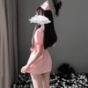 Sexy Uniform Nurse Free Dress Seduction Pure Desire Pink Female Hip Skirt Set